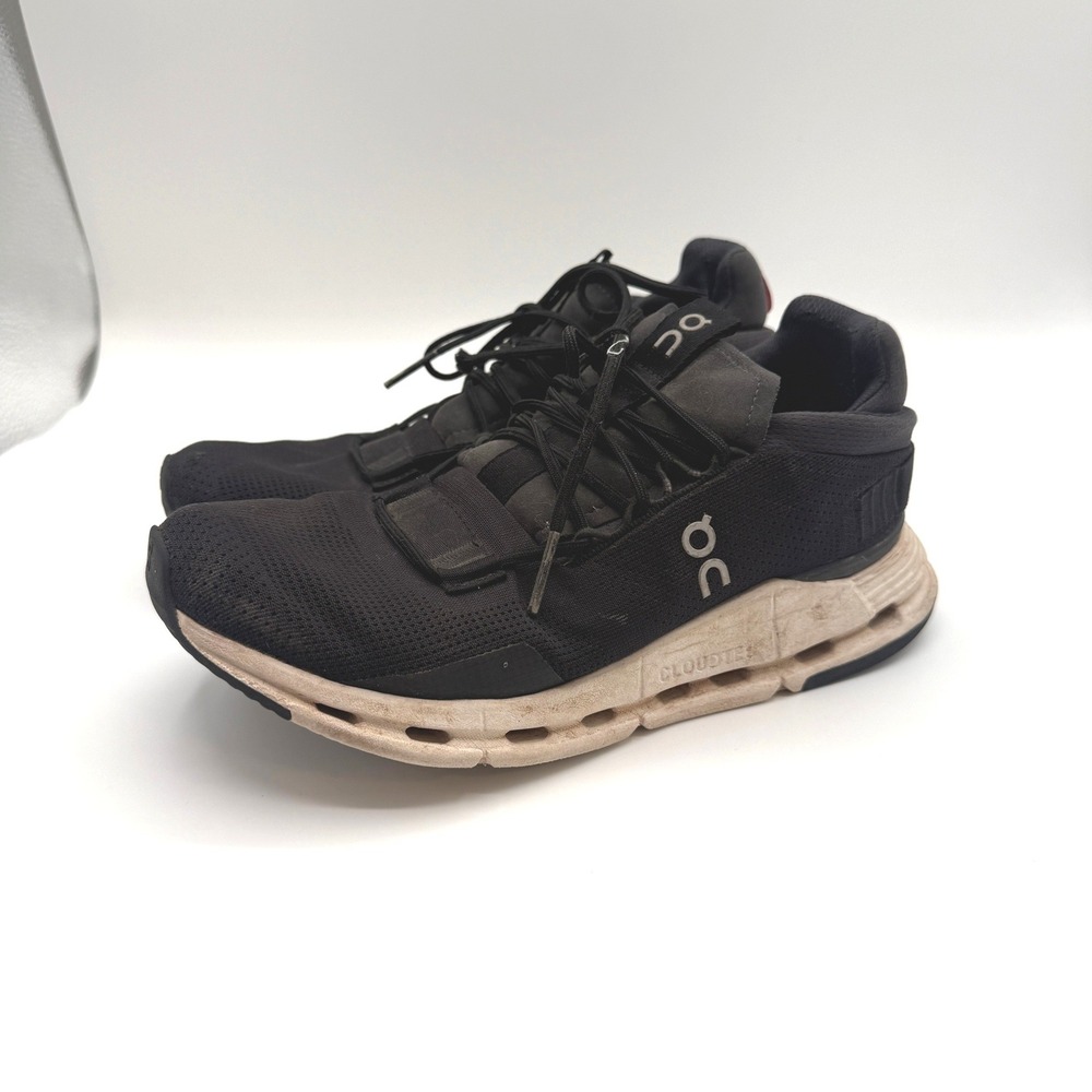 On Running Cloudnova Sneakers Womens 8.5 Black Mesh CloudTec Athletic Shoes